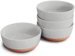 Ora Ceramic Flat Bowls Set Of 4 - 25 Oz- For Soup, Salad, Rice, Cereal, Breakfast, Dinner, Serving, Oatmeal, Etc - Microwave, Dishwasher And Oven Safe Porcelain Bowl For Eating And Kitchen - Neutrals -Peugeot Shop 31uDJnSsZiL. AC