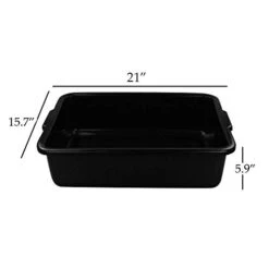 OMMP 4-Pack Large Plastic Commercial Bus Tubs, 22 L Rectangle Utility Bus Box -Peugeot Shop 31uLZtEQxJL