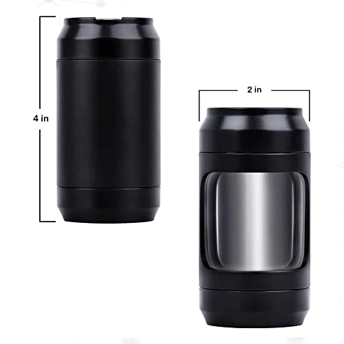 Stash Jar With Hand Spice Herb Grinder Magnifying Airtight Jar LED Light Grinder For Portable Lightweight For Easy Storage (Yellow) 2 Stash Jar With Hand Spice Herb Grinder Magnifying Airtight Jar LED Light Grinder For Portable Lightweight For Easy Storage (Yellow) - Image 2