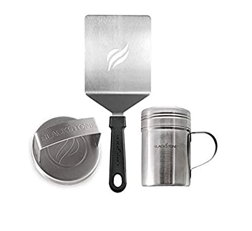 Blackstone 5024 Professional Hamburger Tool Kit With Stainless Steel Metal Burger Patty Press, Spice Dredge Shaker & Burger Spatula BBQ Grilling Accessories, Black 1 Blackstone 5024 Professional Hamburger Tool Kit With Stainless Steel Metal Burger Patty Press, Spice Dredge Shaker & Burger Spatula BBQ Grilling Accessories, Black