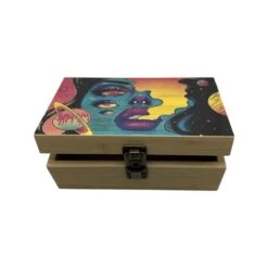 GENERIC Artistic Smoking Space Girl Bamboo Stash Box (Stashbox+Grinder) -Peugeot Shop 31v8ejq9tTL