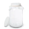 1 Gallon Glass Kombucha Jar - Home Brewing And Fermenting Kit With Cheesecloth Filter, Rubber Band And Plastic Lid - By Kitchentoolz