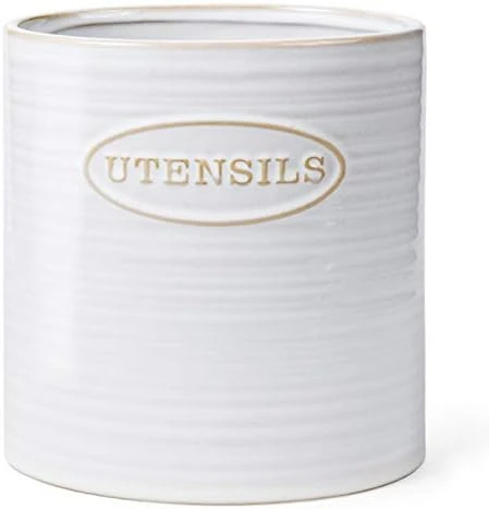 YHOSSEUN Kitchen Utensil Crock For Farmhouse Decor Utensil Holder For Countertop Organizer Extra-Large Utensil Caddy Porcelain, Oval, Green 9 YHOSSEUN Kitchen Utensil Crock For Farmhouse Decor Utensil Holder For Countertop Organizer Extra-Large Utensil Caddy Porcelain, Oval, Green - Image 9