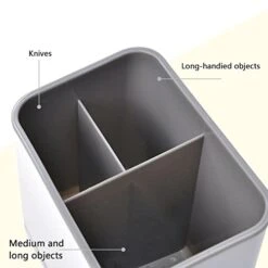 Utensil Holder Cutlery Drainer Sink Caddy, Chopsticks Holder Spoon Chopsticks Fork Drain Rack Basket Storage Holder Organizer Compartment Box-Grey 14 Utensil Holder Cutlery Drainer Sink Caddy, Chopsticks Holder Spoon Chopsticks Fork Drain Rack Basket Storage Holder Organizer Compartment Box-Grey -Peugeot Shop 31vCNJndUkL