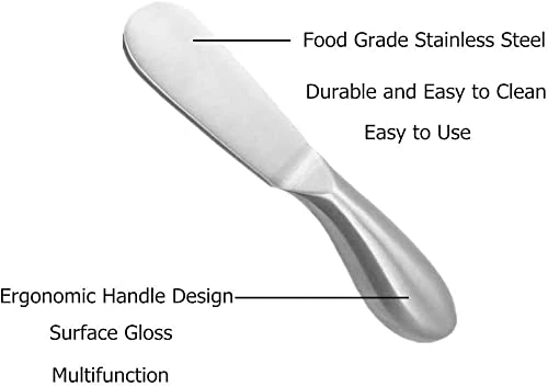 Spreader Knife Set,6-Piece Cheese And Butter Spreader Knives,Mini Serving Tongs,Stainless Steel Multipurpose Butter Knives 2 Spreader Knife Set,6-Piece Cheese And Butter Spreader Knives,Mini Serving Tongs,Stainless Steel Multipurpose Butter Knives - Image 2
