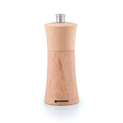 Torre Natural Beechwood Salt Mill, 15cm/6", 1 Torre Natural Beechwood Salt Mill, 15cm/6",