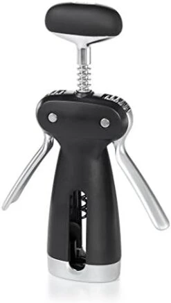 OXO SteeL Winged Corkscrew With Removable Foil Cutter & SteeL Stainless Steel Bottle And Can Opener -Peugeot Shop 31voZ54nCaL. AC