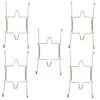 5Pcs 6-Inch Small Invisible Plate Wire Hanger Wall Holders With Protective Rubber Cover For 5" To 7" Decorative Tray