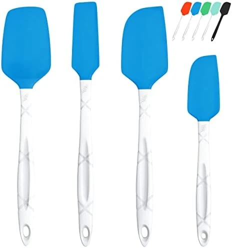 Silicone Spatula Set - Heat Resistant & BPA Free - 4 Piece Nonstick Rubber Spatulas, Spoonula, Jar Scraper For Cooking, Baking, Mixing, Frosting - Dishwasher Safe Kitchen Utensils 6 Silicone Spatula Set - Heat Resistant & BPA Free - 4 Piece Nonstick Rubber Spatulas, Spoonula, Jar Scraper For Cooking, Baking, Mixing, Frosting - Dishwasher Safe Kitchen Utensils - Image 6