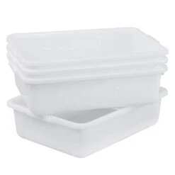 CadineUS 13 L Grey Plastic Tote Box Set Of 4, Commercial Bus Box Large Plastic Dish Bin -Peugeot Shop 31wj4blvUPL