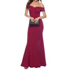 Clearance!Women's Sexy Party Dress - Ladies Casual Shoulder Screen Slim Fit Perspective Wedding Dress -Peugeot Shop 31x2k95XGVL