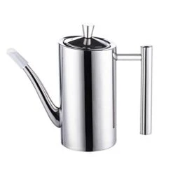 Olive Oil Dispenser Bottle Stainless Steel, 500ml/17oz Drip-Free Pouring Oil Pot Storage Container For Salad And Kitchen Cooking