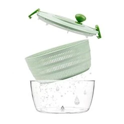 HEIMP Dryer Manual Large Salad Spinner, 4L Spinner Vegetable Lettuce Washer Dryer With Large Bowl And Plastic Colander, Fruit Wash & Salad Making Kitchen Slicer -Peugeot Shop 31xEfbLNIgL 1