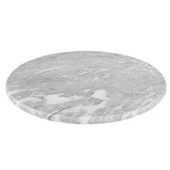 Marble Round Cheese Tray Board (12 Inches) - White Elegant Serving Platter & Tray For Weddings, Birthdays, Christmas, Bread, Cake, Cheese & Pizza – Smooth Finish & Durable (Round)