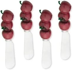 Cheese And Butter Spreader Knives 4-Piece Hand Painted Resin Handle With Stainless Steel Blade Multipurpose Cheese Spreader Set (Blueberry) 22 Cheese And Butter Spreader Knives 4-Piece Hand Painted Resin Handle With Stainless Steel Blade Multipurpose Cheese Spreader Set (Blueberry) -Peugeot Shop 31xLzlu4P6L. AC