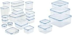 Lock & Lock OcknLock Easy Essential Storage Set/Food Containers Airtight Bins/BPA-Free/Dishwasher Safe, 38 Piece, Clear -Peugeot Shop 31xVElqAgyL. AC