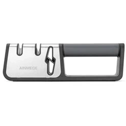 Knife Sharpeners, 2 Stage Best Knife Sharpener, 3-in-1 Quality Kitchen Knives And Scissors Sharpener With Diamond, Ceramic Wheel, Tungsten