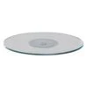 Owery Hill 40" Round Glass Lazy Susan With Triple Beveled Edge, Dining Turntable