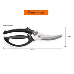 GENERIC Heavy Duty Poultry Shears - Kitchen Scissors For Cutting Chicken, Poultry, Game, Meat, Fish, Lobster, Crab, Herbs, Chopping Vegetables - Spring Loaded Anti-Slip Handle & Safety Lock -Peugeot Shop 31yEVyXmHQL