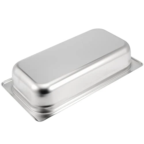 4 Pack 1/3 Size X 2.5 Inch Deep Steam Table Pan, 12.8"x6.9"x2.6" Stainless Steel Anti-Jam Hotel Pan For Food Warmer, Buffet Server, Restaurants And Catering Supplies, 22 Gauge 4 4 Pack 1/3 Size X 2.5 Inch Deep Steam Table Pan, 12.8"x6.9"x2.6" Stainless Steel Anti-Jam Hotel Pan For Food Warmer, Buffet Server, Restaurants And Catering Supplies, 22 Gauge - Image 4