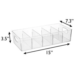 Plastic Pantry Organization And Storage Bins With Removable Dividers – XL Perfect Kitchen Organization Or Kitchen Storage – Refrigerator Organizer Bins, Cabinet Organizers, 2 Pack -Peugeot Shop 31ymm78nPXL