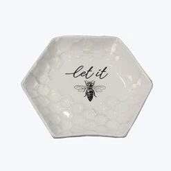 Young's Inc. Ceramic Bee Spoon Rest - 5" L X 5" H X 1" H - Kitchen Utensil Holder - Honey Bee Decor