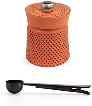 Peugeot BALI FONTE Cast Iron Pepper Mill, 8cm/3 In, With Stainless Steel Spice Scoop/Bag Clip (Orange) 4 Peugeot BALI FONTE Cast Iron Pepper Mill, 8cm/3 In, With Stainless Steel Spice Scoop/Bag Clip (Orange) - Image 4