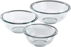 Pyrex Smart Essentials 3-Piece Glass Prep Set, 4-QT Glass Mixing Bowl With Lid And 2-Cup Measuring Cup, Dishwasher, Microwave And Freezer Safe, Essential Kitchen Tools -Peugeot Shop 31zMN6aJ2IL. AC