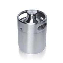 Mini Keg Growler, Pressurized Growler 64 OZ 304 Stainless Steel Mini Keg With Seal Knob Cover For Home Kitchen Brewing Beer(2L)