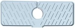 Silicone Sink Faucet Mat For Kitchen Sink Splash Guard, Kitchen Guard Silicone Faucet Handle Drip Catcher Tray Bathroom Faucet Water Catcher Mat Sink Draining Pad Behind Faucet Drip Protector -Peugeot Shop 31zQeznWxgL. AC