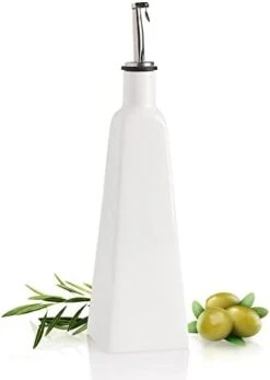 Ceramic Olive Oil Dispenser Bottle, Opaque Oil Cruet Protects Oil To Reduce Oxidation, Suitable For Storage Of Oil, Vinegar, Soy Sauce And Other Liquids, 1 Piece, 18 Fl Oz (Fog Blue) -Peugeot Shop 31zX0Ypz05L. AC