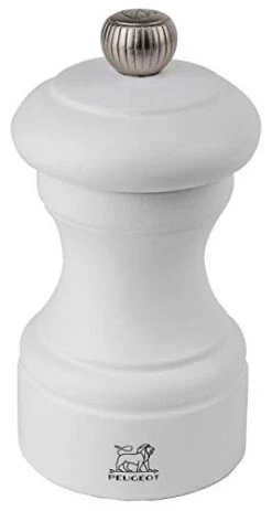 Peugeot 22440 Bistro 4 Inch Salt Mill, White Matte