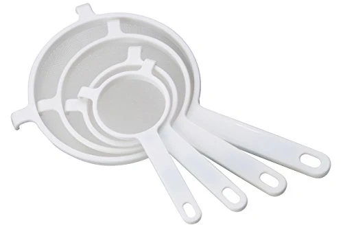 Arold Import Company Double-Ear Fine Strainer Set, Nylon Mesh, Set Of 4 1 Arold Import Company Double-Ear Fine Strainer Set, Nylon Mesh, Set Of 4
