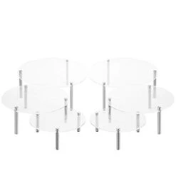 MyGift 6-Piece Set Countertop Round Clear Acrylic Server Dessert & Bakery Display Riser Stands -Peugeot Shop 31zrEIUKKGL