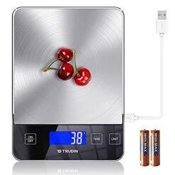 【NASA-Grade】33lb Food Kitchen Digital Scale,【Bread Meat Cookies Measures Precisely】Weight Grams And Ounces For Baking Cooking,1g/0.1oz Precise Graduation,304 Stainless Steel,Waterproof Tempered Glass -Peugeot Shop 41 J75izCDL