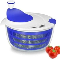 Ourokhome Salad Spinner Lettuce Dryer, Rotary Veggie Washer With Compact Bowl And Colander, Easy To Clean, Wash, Dry Vegetables, Fruits, Lettuce, Greens, Lockable Lid, 4L, White 17 Ourokhome Salad Spinner Lettuce Dryer, Rotary Veggie Washer With Compact Bowl And Colander, Easy To Clean, Wash, Dry Vegetables, Fruits, Lettuce, Greens, Lockable Lid, 4L, White -Peugeot Shop 41 KiuCY2UL. AC