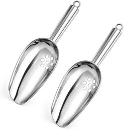 Metal Ice Scoops With Holes, E-far 8 Ounce Stainless Steel Scoops With Drain Holes To Reduce Unwanted Dilution, Slotted Scoop For Ice Maker/Freezer/Bar, Rust Free & Heavy Duty, Dishwasher Safe-2 Pack 12 Metal Ice Scoops With Holes, E-far 8 Ounce Stainless Steel Scoops With Drain Holes To Reduce Unwanted Dilution, Slotted Scoop For Ice Maker/Freezer/Bar, Rust Free & Heavy Duty, Dishwasher Safe-2 Pack -Peugeot Shop 410 LvCy11L. AC