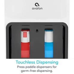 A1WATERCOOLER A1 Top Loading Cooler Dispenser, Hot & Cold Water, Child Safety Lock, Innovative Slim Design, Holds 3 Or 5 Gallon Bottles-UL/Energy Star Approved, White -Peugeot Shop 410073WnsDL