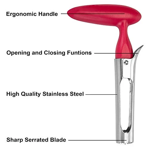 Apple Corer - ENLOY Stainless Steel Core Remover With Ergonomic Non-Slip Handles And Stainless Steel Blade, Apple Corer Remover For Pear Even Cupcakes 2 Apple Corer - ENLOY Stainless Steel Core Remover With Ergonomic Non-Slip Handles And Stainless Steel Blade, Apple Corer Remover For Pear Even Cupcakes - Image 2