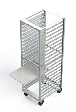 20 Pan 3" Spacing Commercial Aluminium Bun Racks, NSF Listed Heavy Duty Speed Rack For Bakery, Restaurant & Catering, 20 Tier 20.5" X 26" X 70" Speed Rack With Heavy Duty Plate Casters -Peugeot Shop 41089fgO1XL