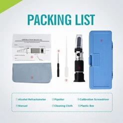 LACHOI Alcohol Refractometer With ATC Brix Refractometer For Alcohol Content Measurement For Homebrew Dual Scale Specific Gravity 1.000-1.130 & Brix 0-32% For Beer Brewing -Peugeot Shop 4108faNUaJL