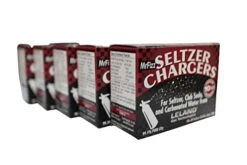 Sod, Leland Mr Fizz Seltzer 8g CO2 Charger 50PK Compatible With All 1 Liter/Quart Soda Siphons, Silver