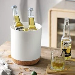 DOWAN Utensil Holder For Kitchen Counter, 7.5 Inches White Cooking Utensil Holder With Thicken Recycled Wooden Cork Mat, DIY Gifts For Moms And Grandma, Kitchen Decor, 12 DOWAN Utensil Holder For Kitchen Counter, 7.5 Inches White Cooking Utensil Holder With Thicken Recycled Wooden Cork Mat, DIY Gifts For Moms And Grandma, Kitchen Decor, -Peugeot Shop 410Eip2SnPL