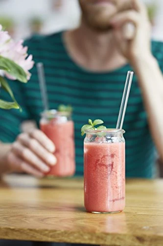 ALM Glass Straws - 6x 9 Inch Reusable Drinking Straws + Plastic-Free Cleaning Brush - Made In Germany - Dishwasher Safe - Eco-Friendly - Straight - Perfect For Smoothies, Cocktails 3 ALM Glass Straws - 6x 9 Inch Reusable Drinking Straws + Plastic-Free Cleaning Brush - Made In Germany - Dishwasher Safe - Eco-Friendly - Straight - Perfect For Smoothies, Cocktails - Image 3