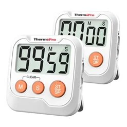 TM03 2-Pack Digital Timer For Kids & Teachers, Kitchen Timers For Cooking With 2-Level Alarm Volume, Countdown Timer Stopwatch For Classroom Supplies, Exercise, Baking, Playtime Or Work