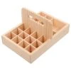 Essential Oil Holder Essential Oils Storage Box Case 21 Slots Wooden Essential Oil Organizer Bottle Storage Rack Holder Cosmetic Organizer Rack Shelf With Handle Essential Oils Holder