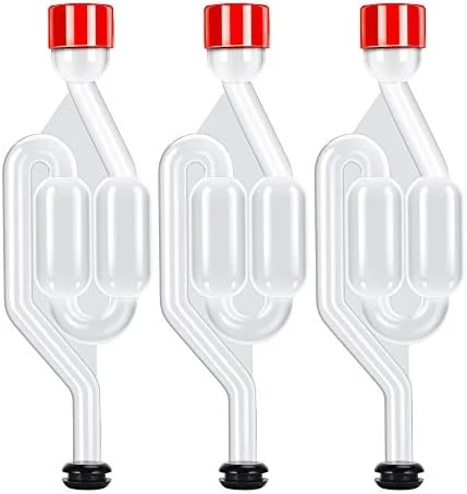 ONEBOM Fermentation Airlock 3 Pack, S Type Airlock Twin Bubble With Grommets For Wine Sauerkraut Making 8 ONEBOM Fermentation Airlock 3 Pack, S Type Airlock Twin Bubble With Grommets For Wine Sauerkraut Making - Image 8