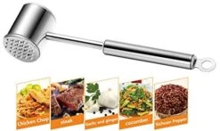 Meat Tenderizer/hammer/tongs-stainless Steel-double-sided Tool For Softening, Smoothing And Hitting Venice, Pork, Veal, Lamb, Chicken, Steak And Turkey-dishwasher-safe