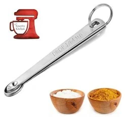 Mini Stainless Steel Measuring Spoons Set - Set Of 4 Spoons: Drop-(1/64 TSP) Smidge-(1/32 TSP) Pinch-(1/16 TSP) Dash-(1/8 TSP) -Peugeot Shop 410nLksBkZL