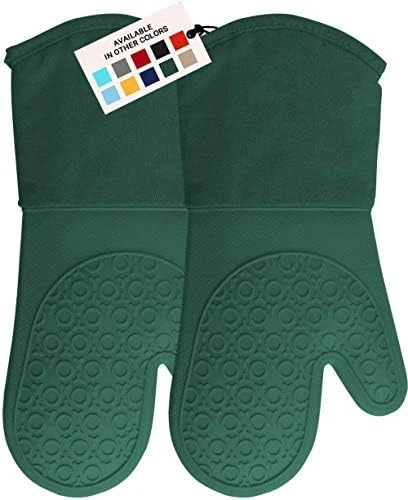 Extra Long Professional Silicone Oven Mitt, Oven Mitts With Quilted Liner, Heat Resistant Pot Holders, Flexible Oven Gloves, Navy Blue, 1 Pair, 14.7 Inch 13 Extra Long Professional Silicone Oven Mitt, Oven Mitts With Quilted Liner, Heat Resistant Pot Holders, Flexible Oven Gloves, Navy Blue, 1 Pair, 14.7 Inch - Image 13